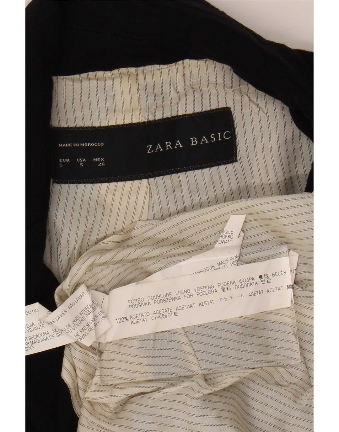 Jaqueta blazer feminina Zara com 1 botão Reino Unido 8 pequeno acetato preto