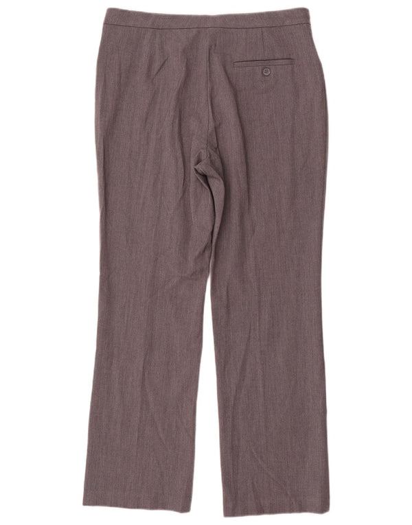 Calça feminina Marks & Spencer Straight Suit Reino Unido 12 Médio W30 L28 Cinza