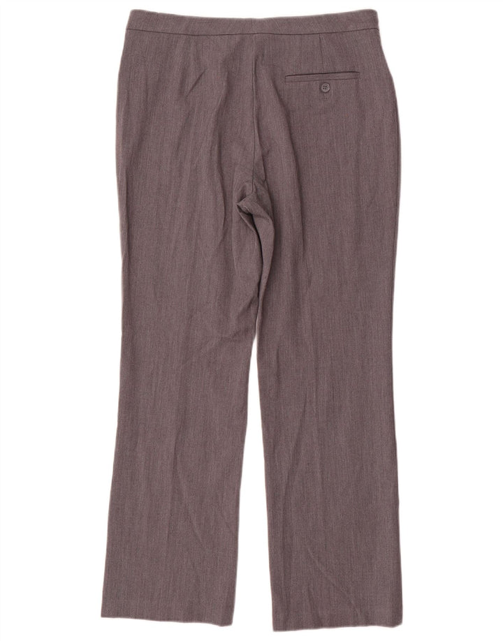 Calça feminina Marks & Spencer Straight Suit Reino Unido 12 Médio W30 L28 Cinza