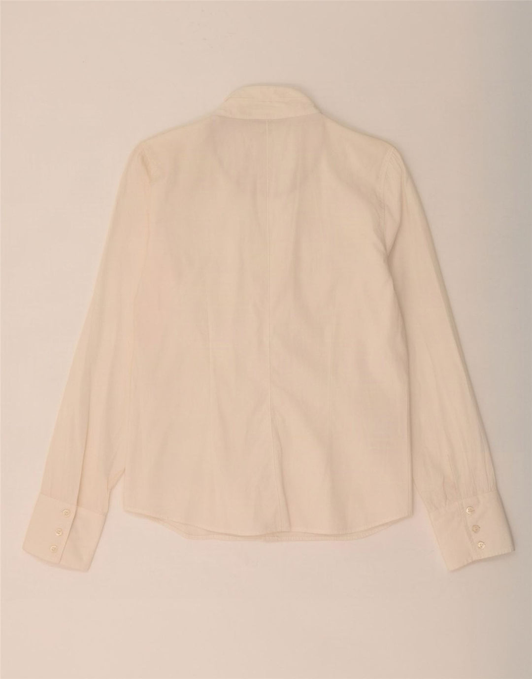 Camisa feminina Tommy Hilfiger com babados na frente US 12 grande algodão branco