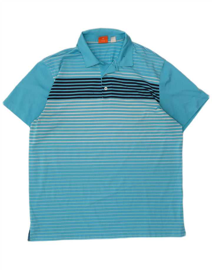 Camisa polo masculina PUMA listrada azul grande