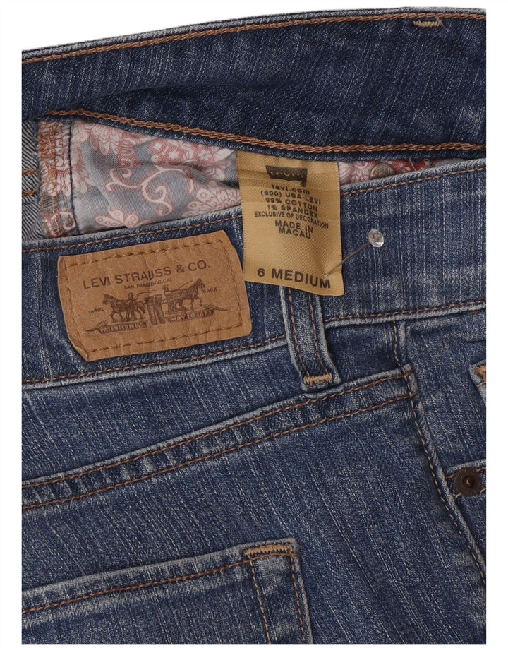 Calça jeans feminina Levi's Slender Bootcut US 6 médio W30 L30 azul algodão