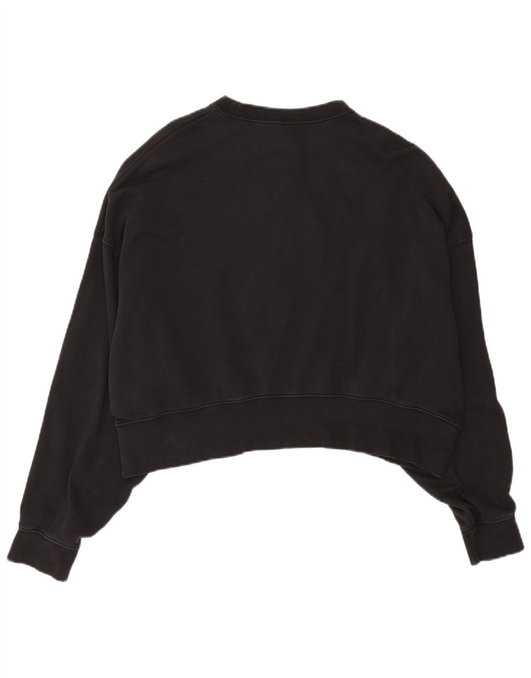 Nike Womens Crop Oversized Moletom Jumper UK 10 Pequeno Algodão Preto