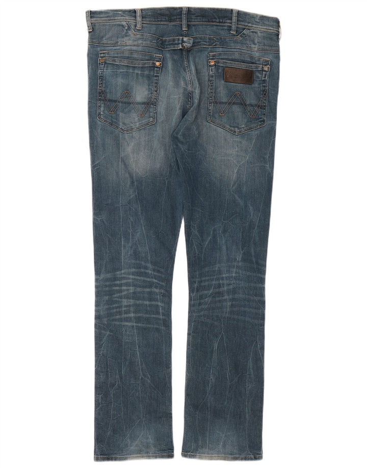 Wrangler Mens Ben Slim Jeans W38 L34 Azul Algodão