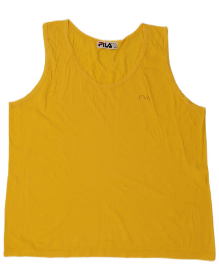 Fila Colete Masculino Top Grande Algodão Amarelo