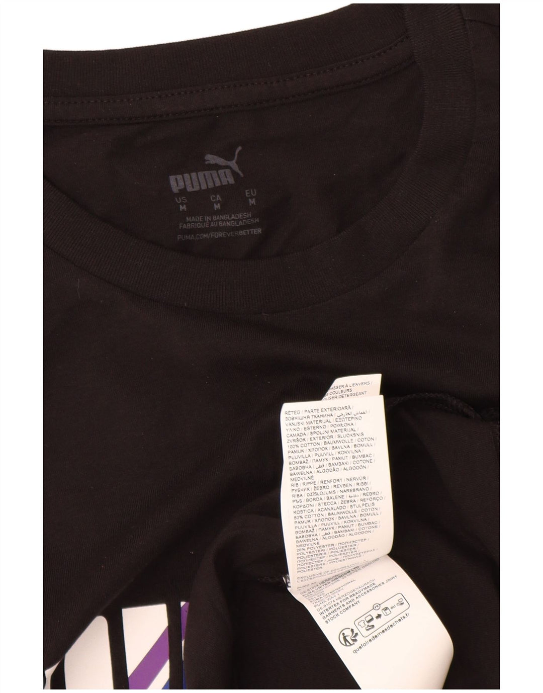 Puma Mens Graphic Vest Top Médio Algodão Preto