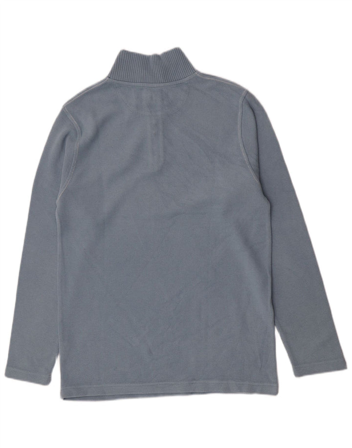 Marlboro Classics Suéter masculino com zíper e gola 15-16 anos grande azul