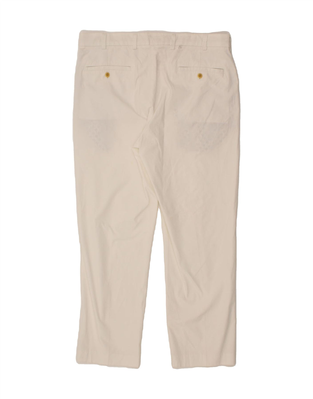 BROOKS BROTHERS Womens Straight Chino Trousers W36 L30 Off White Vintage Brooks Brothers and Second-Hand Brooks Brothers from Messina Hembry 