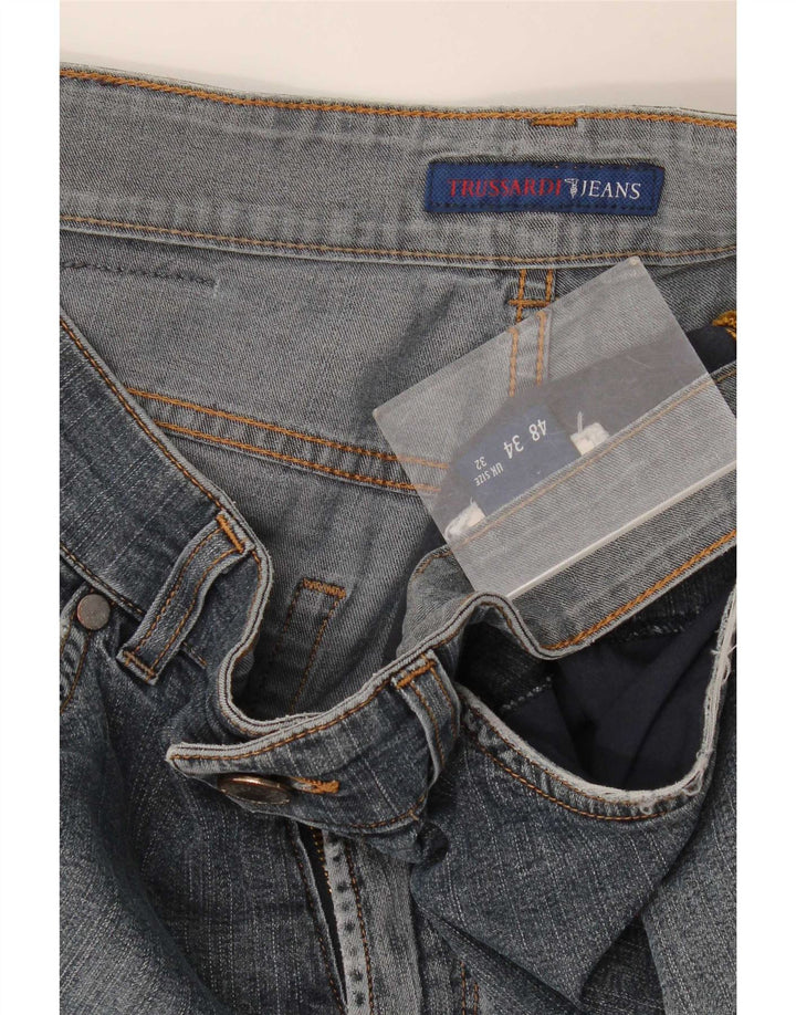 Jeans retos femininos Trussardi W32 L32 azul
