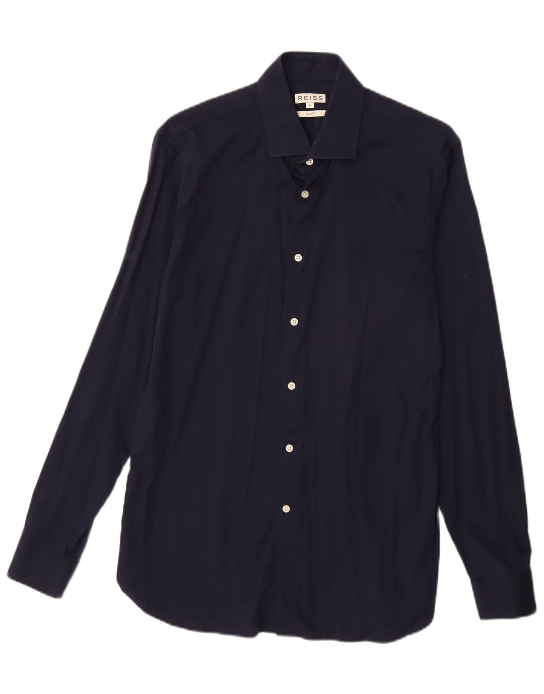 Camisa masculina REISS Slim Fit média azul marinho