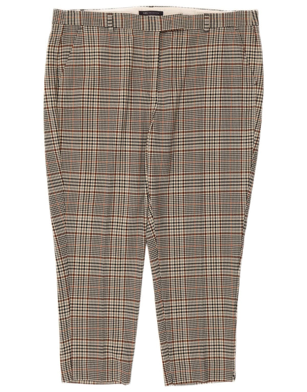 Calças cortadas femininas Marks & Spencer UK 20 2XL W40 L25 multicolorido
