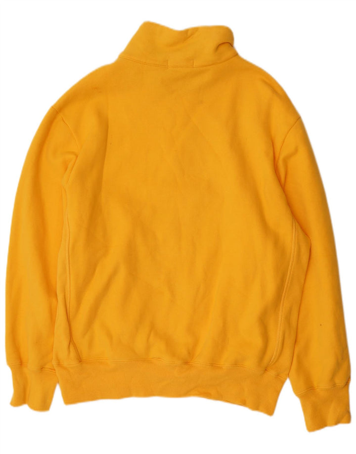 Moletom masculino NAUTICA com zíper e gola alta de algodão amarelo
