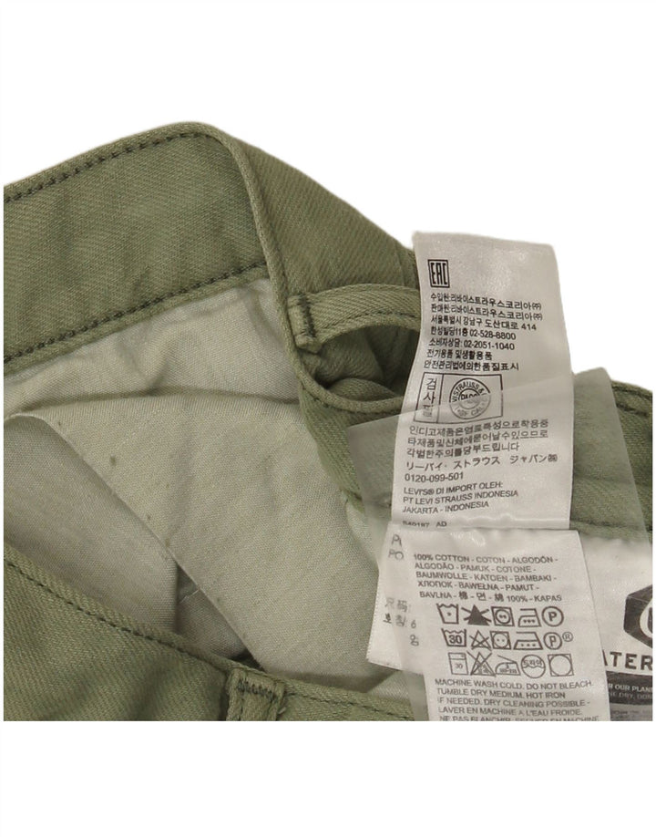 Calça cargo reta feminina Levi's W24 L28 algodão verde