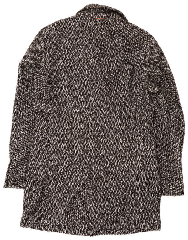 Sobretudo masculino Hugo Boss UK 52 XL cinza manchado poliacrílico