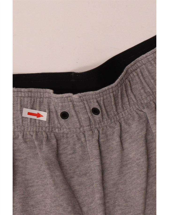 Shorts esportivos masculinos Adidas algodão cinza médio