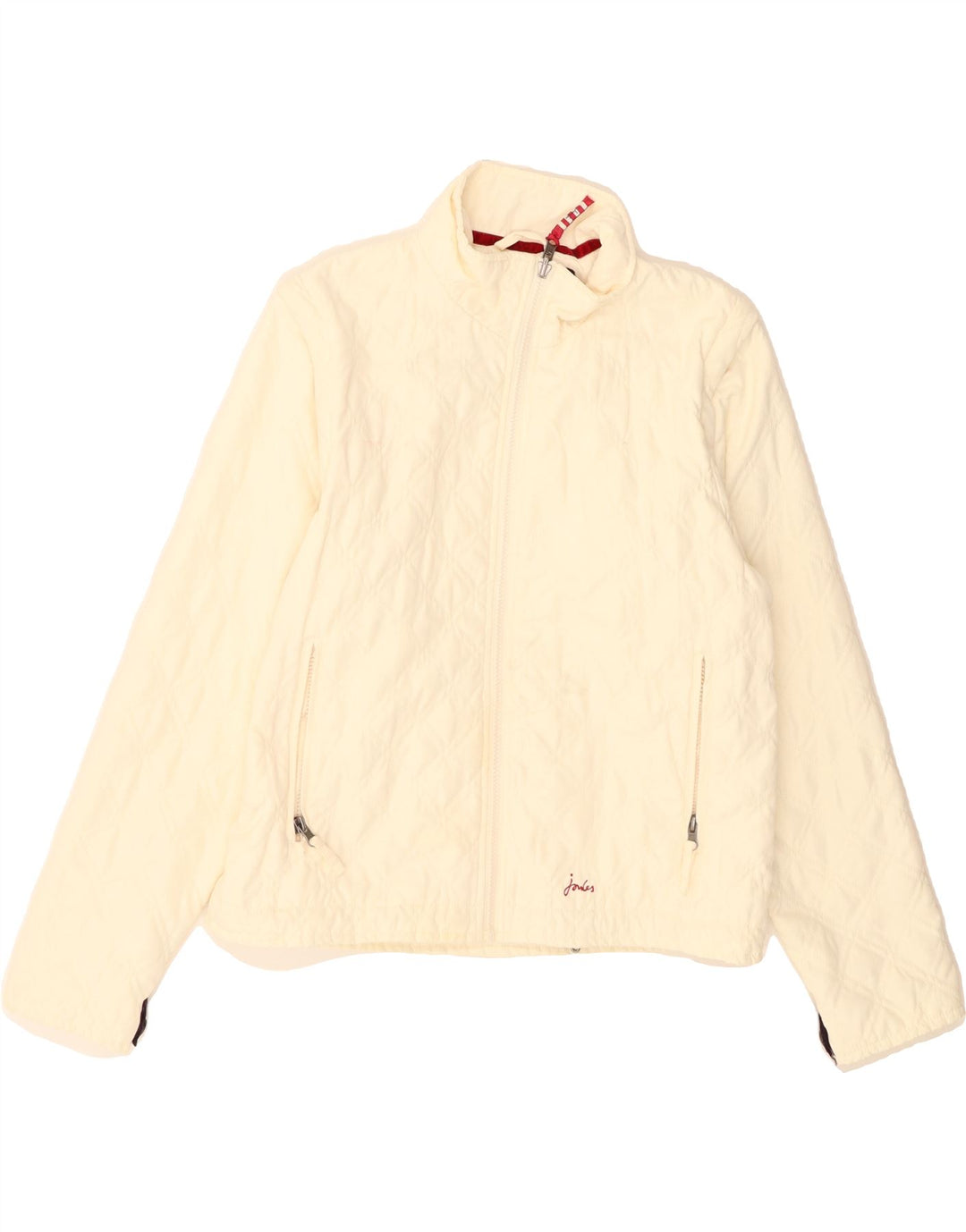 JOULES Womens Quilted Jacket UK 12 Medium Beige Polyester Vintage Joules and Second-Hand Joules from Messina Hembry 