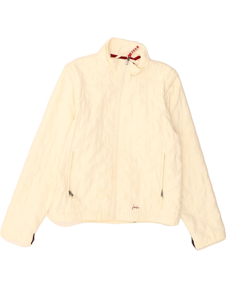 JOULES Womens Quilted Jacket UK 12 Medium Beige Polyester Vintage Joules and Second-Hand Joules from Messina Hembry 