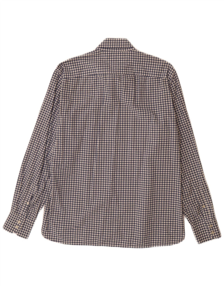 Camisa masculina Tommy Hilfiger grande algodão guingão azul