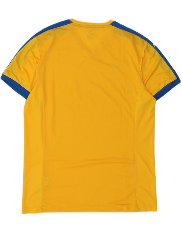 Camiseta masculina PUMA Top XL amarelo colorblock poliéster