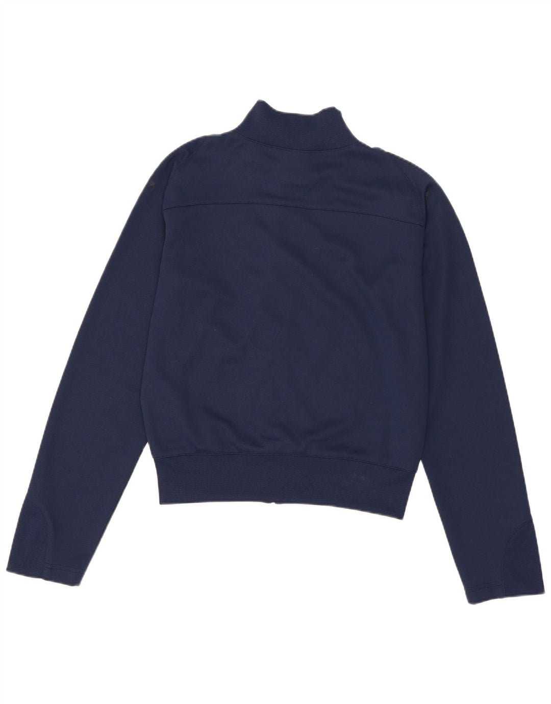 Nike Womens Crop Tracksuit Top Jacket Reino Unido 8/10 Pequeno Azul Marinho Listrado