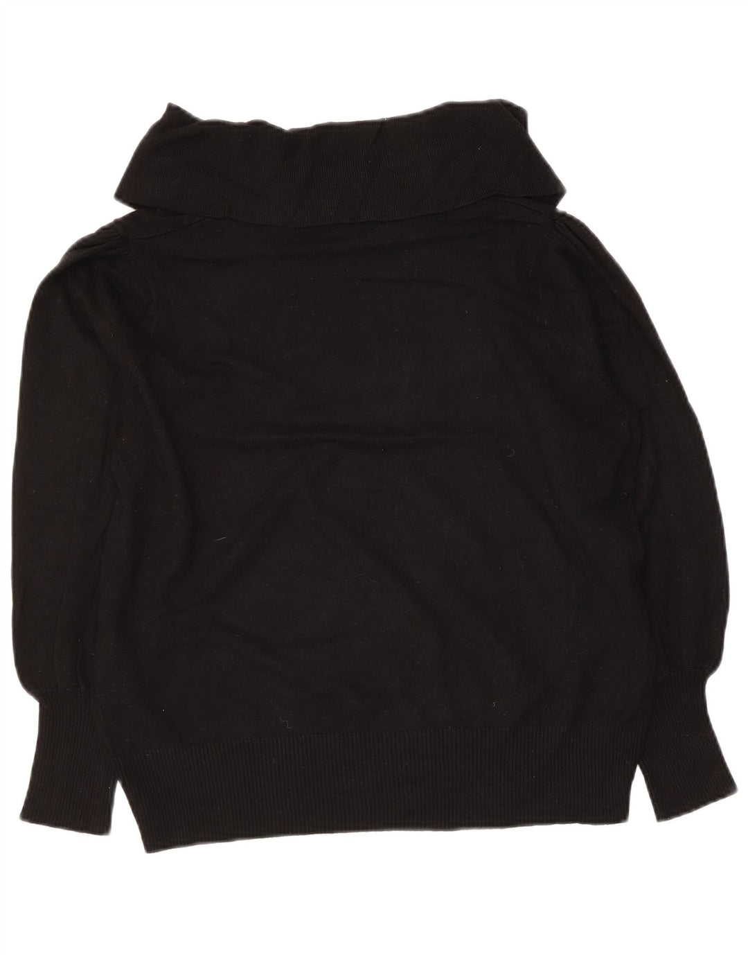 Suéter feminino MARKS & SPENCER com gola redonda Reino Unido 12 médio preto