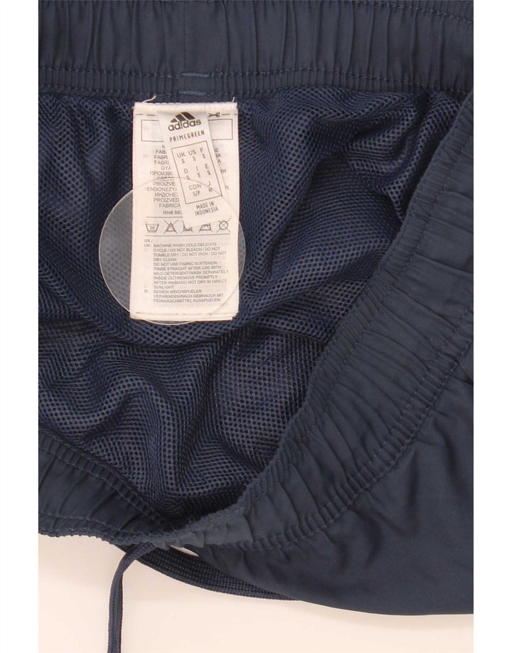 Shorts esportivos femininos Adidas UK 10 pequeno poliéster azul marinho