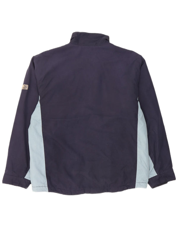 Jaqueta corta-vento masculina Puma UK 38 poliéster colorblock azul marinho médio