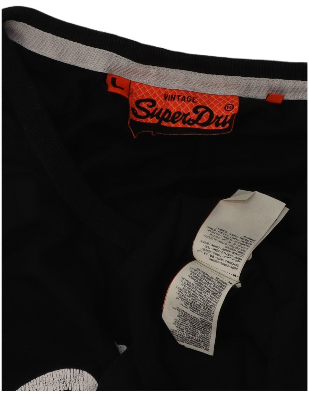 Superdry Mens Graphic Vest Top Grande Algodão Preto