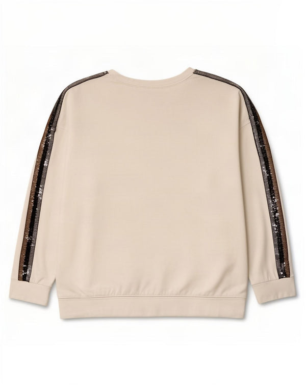 Champion feminino gráfico moletom jumper UK 18 XL branco colorblock algodão