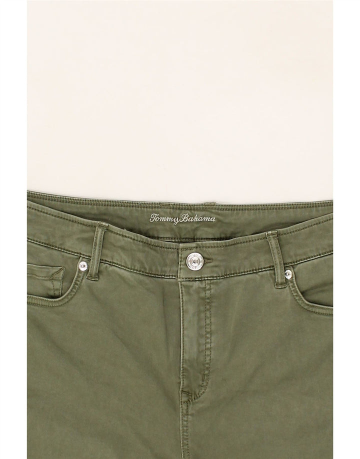 EDDIE BAUER Womens Slim Casual Trousers W34 L27  Green Cotton Vintage Eddie Bauer and Second-Hand Eddie Bauer from Messina Hembry 
