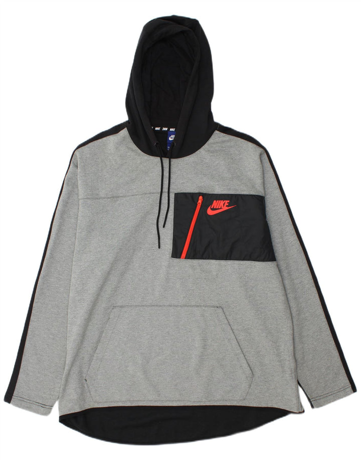 Nike Mens Hoodie Jumper 2XL Cinza Colorblock