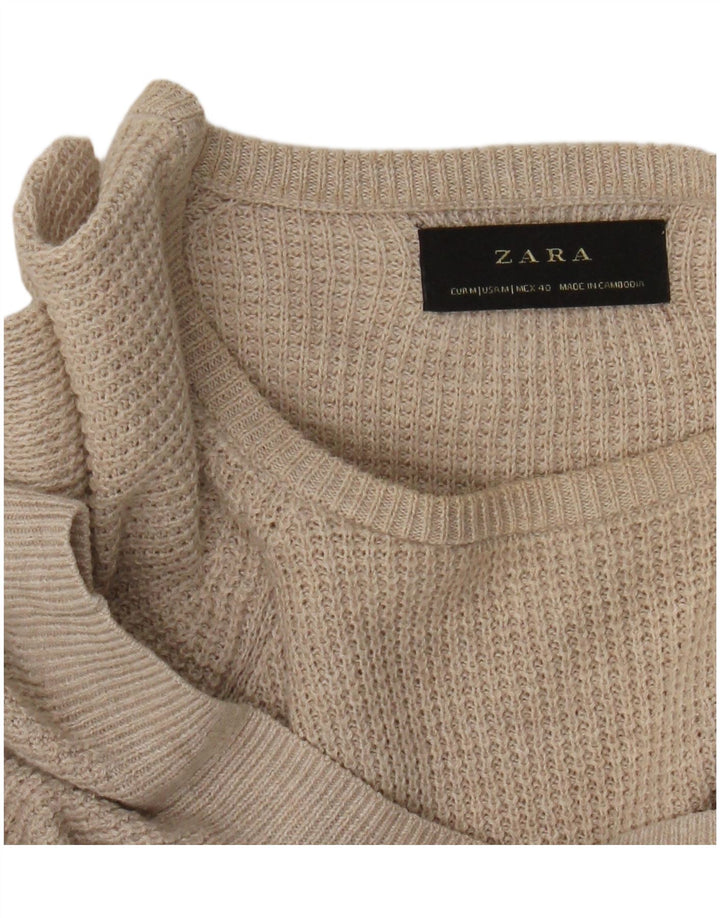 Zara Suéter masculino com gola canoa médio bege