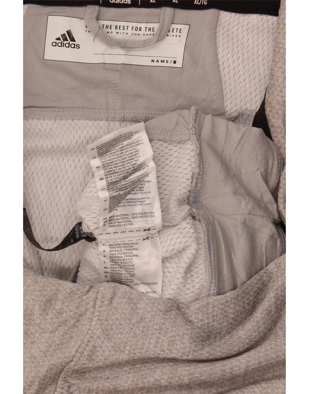 ADIDAS Mens Graphic Zip Neck Moletom Jumper XL Cinza Poliéster