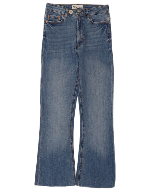 Calça jeans feminina Zara Bootcut EU 36 XS W26 L26 azul