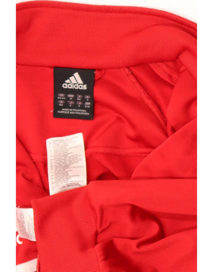 Adidas Mens Tracksuit Top Jacket UK 40/42 Médio Vermelho Colorblock Poliéster