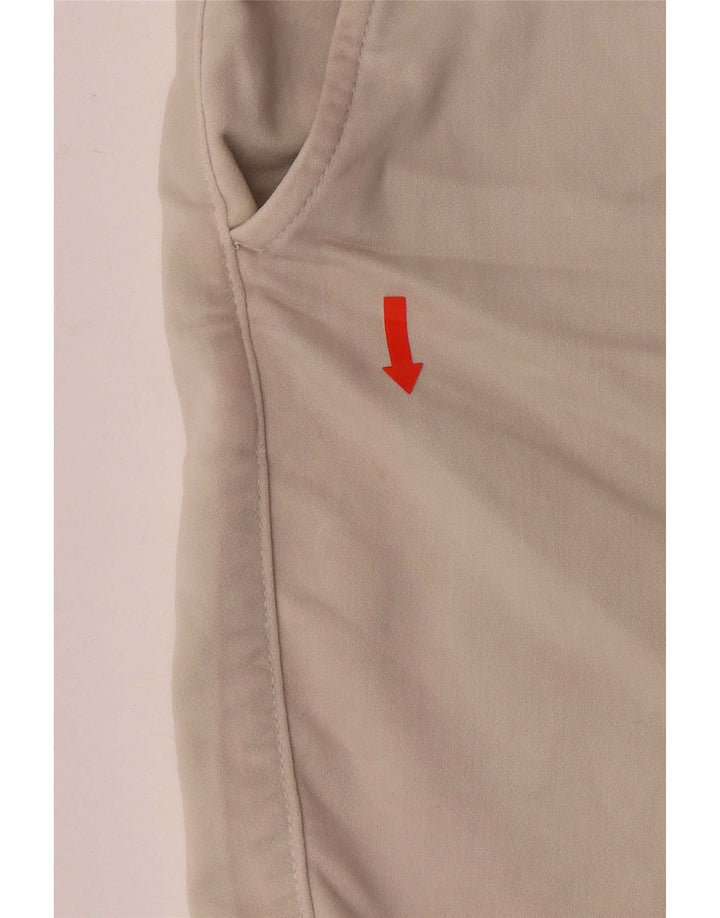 Zara Mens Regular Fit Sport Shorts Grande Algodão Bege