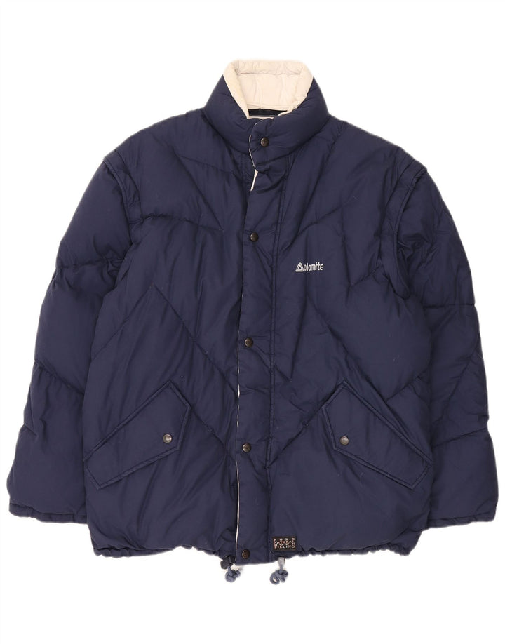 Jaqueta acolchoada reversível masculina Dolomite UK 38 poliéster azul marinho médio