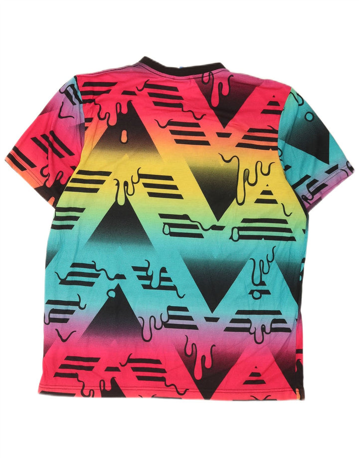 Adidas Mens Graphic T-Shirt Top Grande Poliéster Multicolorido