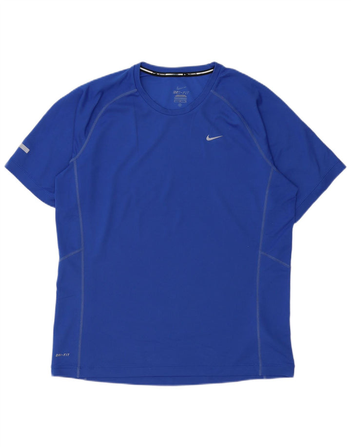 Camiseta Nike Masculina Dri Fit Top Grande Azul Poliéster
