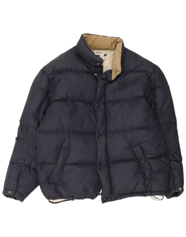 Jaqueta acolchoada masculina PEPE Jeans UK 42 XL azul marinho nylon