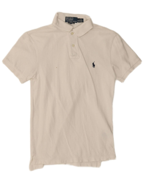 Polo Ralph Lauren Mens Slim Fit Polo Shirt Small White Cotton