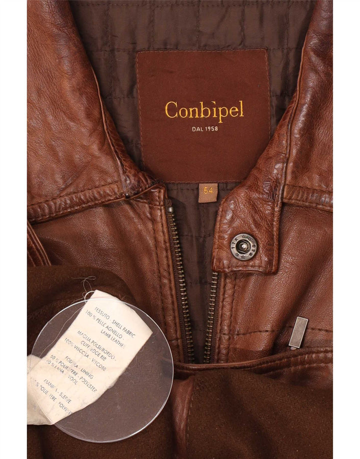 Jaqueta de couro masculina Conbipel IT 54 XL marrom
