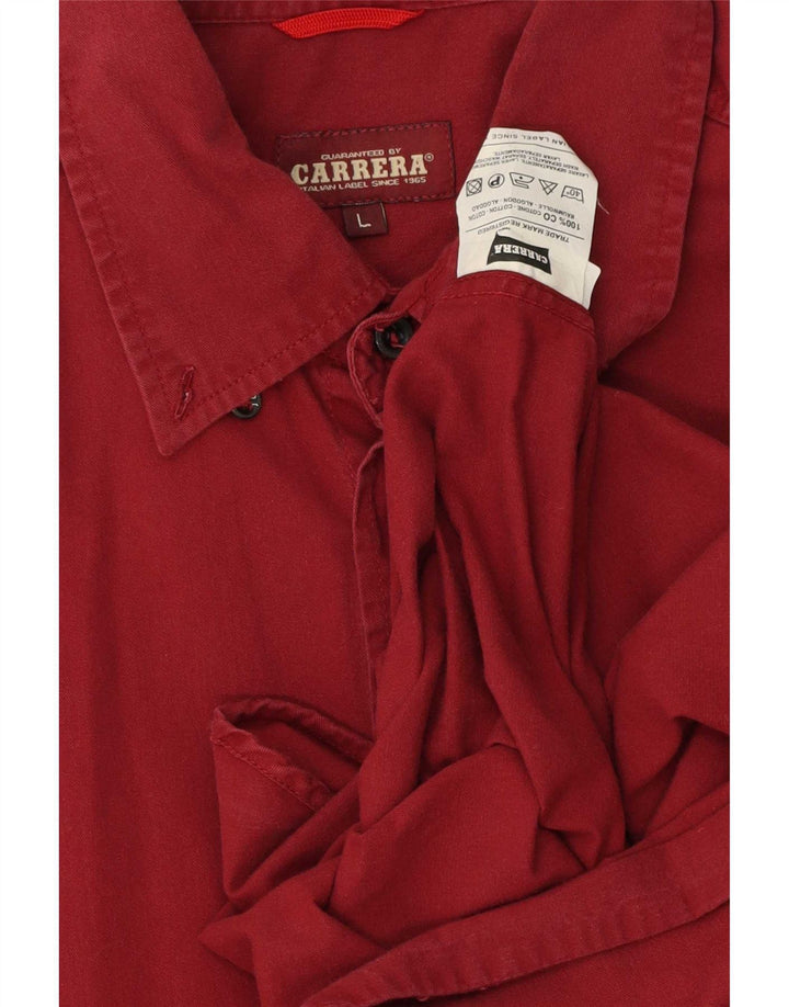 Camisa masculina Carrera grande algodão Borgonha