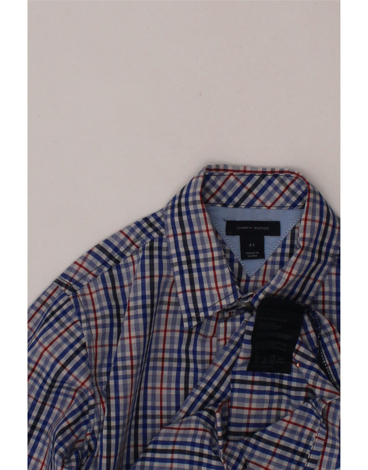 Camisa masculina TOMMY HILFIGER 3-4 anos algodão xadrez azul
