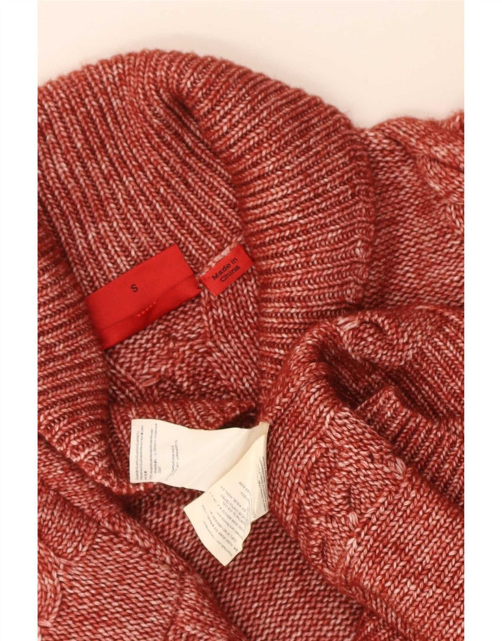 Suéter masculino Hugo Boss com gola xale pequeno modal vermelho manchado