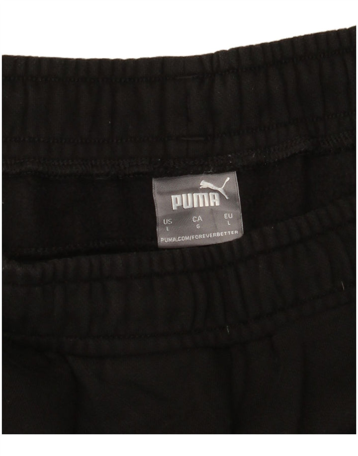 Calça esportiva masculina PUMA Graphic Joggers grande preta