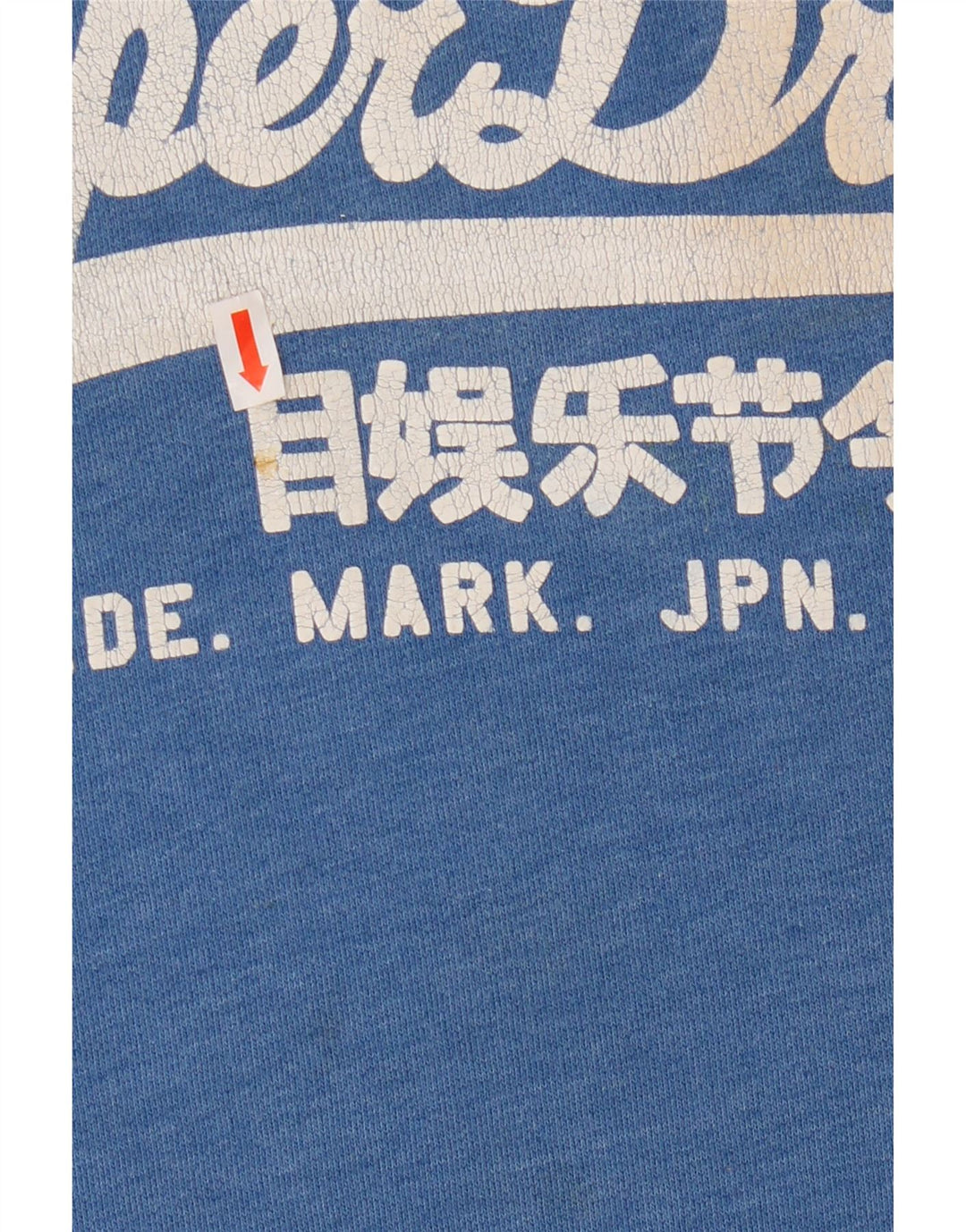 Suéter Superdry masculino com capuz gráfico grande algodão azul