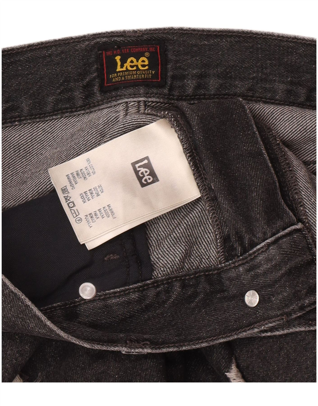 Lee Mens Distressed Slim Jeans W31 L32 Algodão Cinza