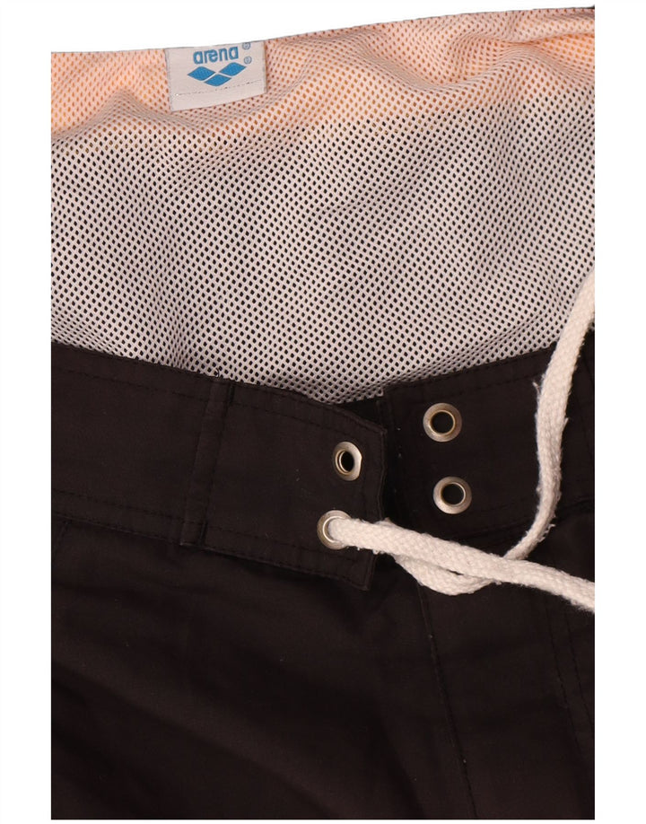 Arena Mens Natação Shorts Médio Poliéster Preto