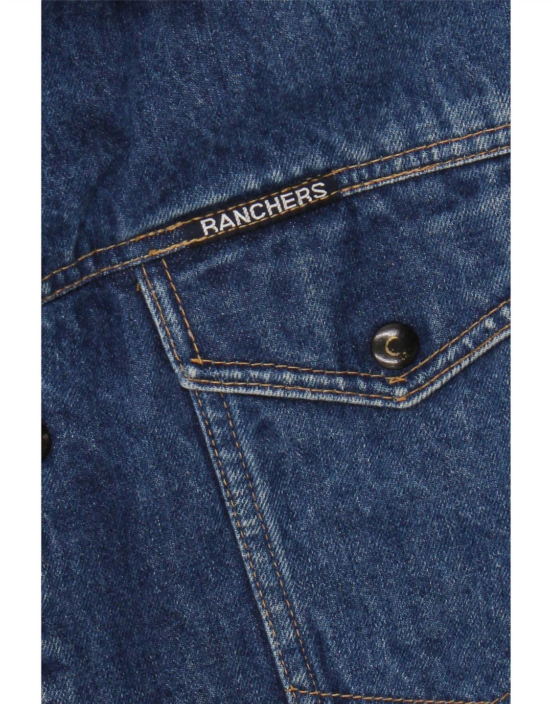 Jaqueta jeans masculina vintage Sherpa Reino Unido 38 azul médio